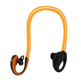Wireless Sports Headsets Wireless V4.1 Neckband Earphones HD Stereo Sweat-proof Headphones Earbuds w/ LED Light Mic 8Hrs Work Running (Option: orange))