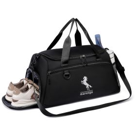 NOT FOR SALE ON TIKTOK SHOP OR AMAZONGym Duffle Bag with Shoe Compartment & Wet Pocket 37L Waterproof Sports Tr (Option: Black)