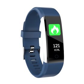 0.96\'\' Fitness Tracker Activity Tracker w/Heart Rate IP67 Waterproof Smart Band Blood Oxygen Sleep Monitor Pedometer Sedentary Reminder Call Message (Option: darkblue))