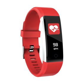 0.96\'\' Fitness Tracker Activity Tracker w/Heart Rate IP67 Waterproof Smart Band Blood Oxygen Sleep Monitor Pedometer Sedentary Reminder Call Message (Option: red))