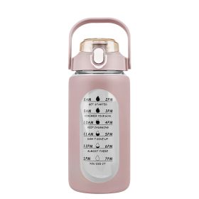 34Oz Glass Water Bottle Sports Water Bottle Motivational Water Bottle Water Intake Tracker Bottle with Straw Time Marker Silicone Sleeve Handle for Gy (Option: coffee))